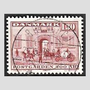 FRIMRKER DANMARK | 1980 - AFA 693 - Postgrden Kbenhavn - 1,30 Kr. rd - Pragt Stemplet Brnshj