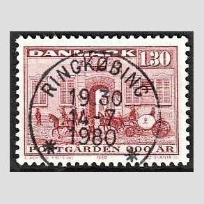 FRIMRKER DANMARK | 1980 - AFA 693 - Postgrden Kbenhavn - 1,30 Kr. rd - Pragt Stemplet 