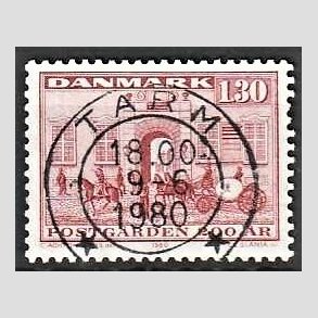 FRIMRKER DANMARK | 1980 - AFA 693 - Postgrden Kbenhavn - 1,30 Kr. rd - Pragt Stemplet Tarm