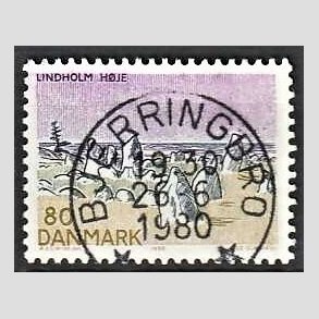 FRIM�RKER DANMARK | 1980 - AFA 700 - Jylland nord for Limfjorden - 80 �re flerfarvet - Pragt Stemplet