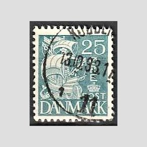 FRIMRKER DANMARK | 1933 - AFA 205 - Karavel 25 re bl Type I - Stemplet