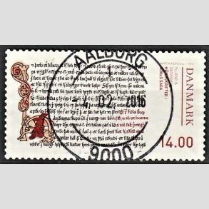 FRIM�RKER DANMARK | 2014 - AFA 1792 - H�ndskrifter - 14,00 Kr. Njals Saga - Pragt Stemplet Aalborg