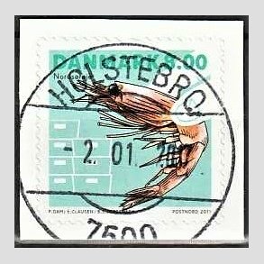 FRIM�RKER DANMARK | 2017 - AFA 1888 - Skaldyr - 8,00 kr. flerfarvet - Pragt Stemplet 