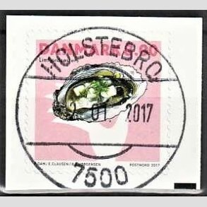 FRIM�RKER DANMARK | 2017 - AFA 1890 - Skaldyr - 8,00 kr. flerfarvet - Pragt Stemplet
