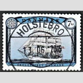 FRIM�RKER DANMARK | 2015 - AFA 1828 - Sejlskibe - 7,00 Kr. Danmark - Pragt Stemplet