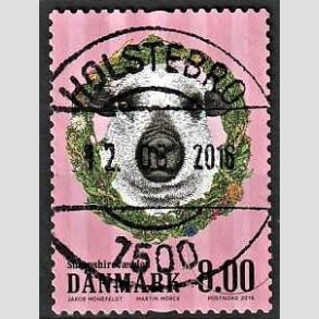 FRIM�RKER DANMARK | 2016 - AFA 1850 - G�rdens dyr - 8,00 Kr. f�r - Pragt Stemplet