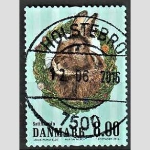 FRIM�RKER DANMARK | 2016 - AFA 1851 - G�rdens dyr - 8,00 Kr. kanin - Pragt Stemplet
