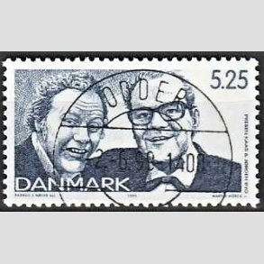 FRIM�RKER DANMARK | 1999 - AFA 1214 - Dansk revy - 5,25 Kr. bl� - Pragt Stemplet (Uds�gt kvalitet)