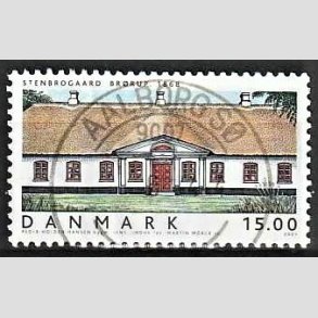 FRIM�RKER DANMARK | 2003 - AFA 1360 - Danske boliger II. - 15,00 Kr. Stenbrog�rd - Pragt Stemplet Aalborg S�