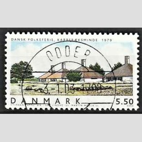 FRIM�RKER DANMARK | 2002 - AFA 1334 - Danske boliger I. - 5,50 Kr. Dansk Folkeferie - Pragt Stemplet Odder