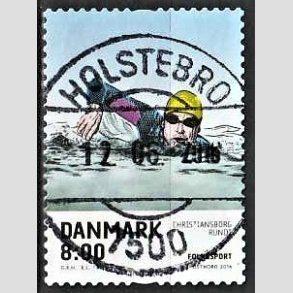 FRIM�RKER DANMARK | 2016 - AFA 1857 - Folkesport - 8,00 Kr. flerfarvet - Pragt Stemplet