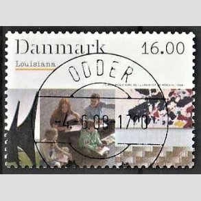 FRIM�RKER DANMARK | 2008 - AFA 1542 - Kunstmuseet Louisiana - 16,00 Kr. flerfarvet - Pragt Stemplet Odder