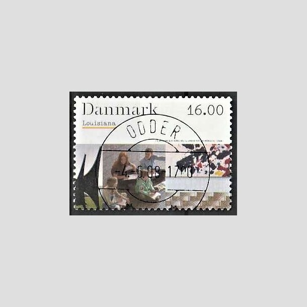 FRIMRKER DANMARK | 2008 - AFA 1542 - Kunstmuseet Louisiana - 16,00 Kr. flerfarvet - Pragt Stemplet Odder