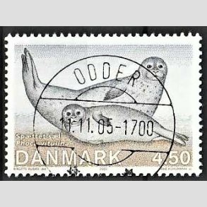 FRIM�RKER DANMARK | 2005 - AFA 1451 - S�ler i Danmark - 4,50 Kr. sp�ttet s�l - Pragt Stemplet Odder