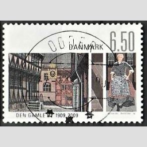 FRIM�RKER DANMARK | 2009 - AFA 1564 - Den Gamle By - 6,50 Kr. flerfarvet - Pragt Stemplet