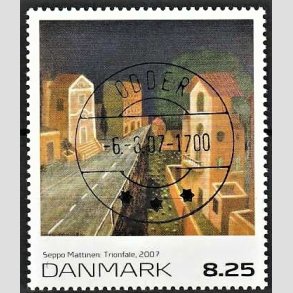 FRIMRKER DANMARK | 2007 - AFA 1509 - Frimrkekunst 10. - 8,25 Kr. Seppo Marttinen - Pragt Stemplet Odder