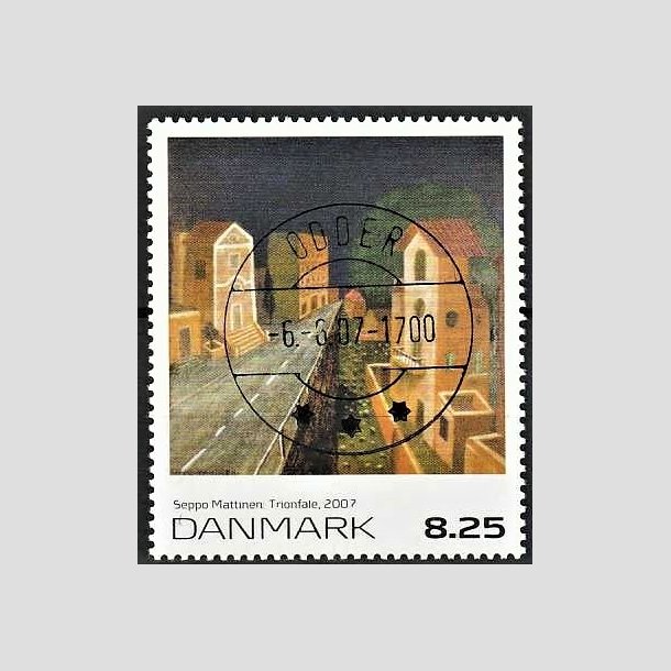 FRIMRKER DANMARK | 2007 - AFA 1509 - Frimrkekunst 10. - 8,25 Kr. Seppo Marttinen - Pragt Stemplet Odder