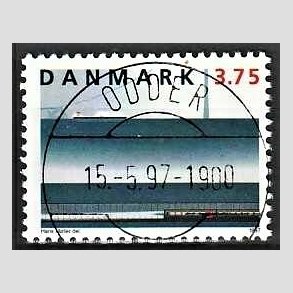 FRIM�RKER DANMARK | 1997 - AFA 1144 - Jernbanen Storeb�lt - 3,75 Kr. flerfarvet - Pragt Stemplet Odder