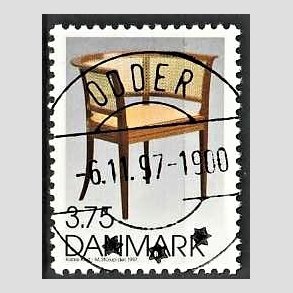FRIM�RKER DANMARK | 1997 - AFA 1160 - Dansk design - 3,75 Kr. flerfarvet - Pragt Stemplet Odder