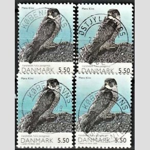 FRIMRKER DANMARK | 2009 - AFA 1572 (Engros) - Danmarks natur II - 5,50 Kr. flerfarvet x 4 - Pragt Stemplet 