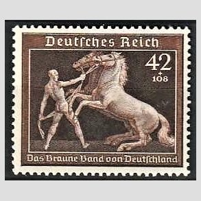 FRIM�RKER TYSK RIGE: 1939 | AFA 694 | Brune b�nd - 42 + 108 pf. - Postfrisk