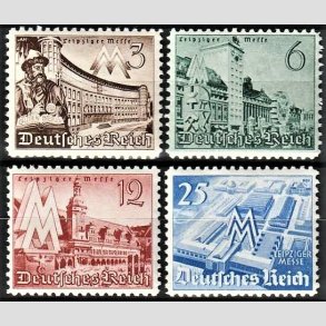 FRIM�RKER TYSK RIGE: 1940 | AFA 734-37 | Leipzig messe. - 3 - 25 pf. - Postfrisk