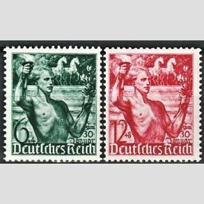 FRIM�RKER TYSK RIGE: 1938 | AFA 655,656 | Kulturfond. - 6 + 12 pf. + (4,8 pf.) - Postfrisk