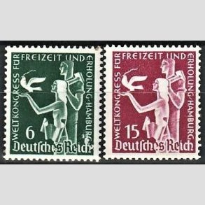 FRIM�RKER TYSK RIGE: 1936 | AFA 617,618 | Fritids kongres. - 6 + 15 pf. - Postfrisk