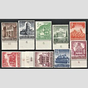 FRIM�RKER TYSK RIGE: 1940 | AFA 746-54 | Vinterhj�lp. - 3 - 40 pf. + (2-35pf.) - Postfrisk