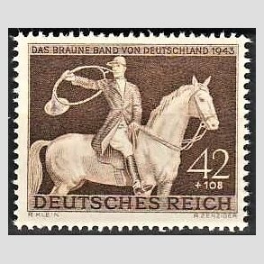 FRIM�RKER TYSK RIGE: 1943 | AFA 851 | Brune b�nd - 42 + 108 pf. brun - Postfrisk