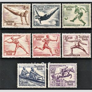 FRIM�RKER TYSK RIGE: 1936 | AFA 604-11 | OL i Berlin. - 3 + 2 pf. - 45 + 35 pf. - Ubrugt