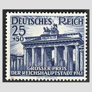 FRIM�RKER TYSK RIGE: 1941 | AFA 794 | Tysk Derby - 25+50 pf. ultramarin - Postfrisk