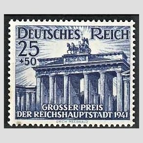 FRIM�RKER TYSK RIGE: 1941 | AFA 794 | Tysk Derby - 25+50 pf. ultramarin - Postfrisk