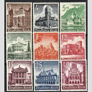 FRIM�RKER TYSK RIGE: 1940 | AFA 746-54 | Vinterhj�lp. - 3 - 40 pf. + (2-35pf.) - Postfrisk