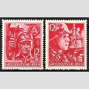 FRIM�RKER TYSK RIGE: 1945 | AFA 904,905 | SA og SS - 12 + 38 pf. i s�t - Postfrisk