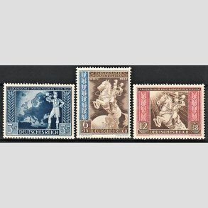 FRIM�RKER TYSK RIGE: 1942 | AFA 815-17 | Europ�isk postforening - 3 - 12 pf. + (7-38) pf. - Postfrisk