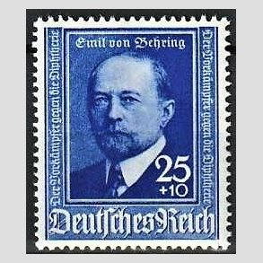 FRIM�RKER TYSK RIGE: 1940 | AFA 756 | Emil von Behring. - 25+10 pf. - Postfrisk