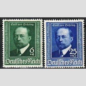 FRIM�RKER TYSK RIGE: 1940 | AFA 755,756 | Emil von Behring. - 6 + 25 pf. + (4,10 pf.) - Postfrisk