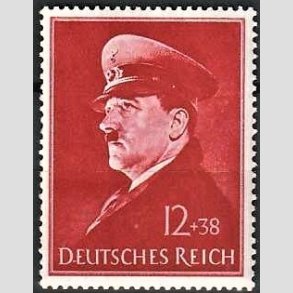 FRIM�RKER TYSK RIGE: 1941 | AFA 767 | Hitlers 52 �rs f�dselsdag - 12+38 pf. - Postfrisk