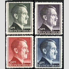 FRIM�RKER TYSK RIGE: 1942 | AFA 804-07 | Suppleringsv�rdier - 1 - 5 mk. - Postfrisk