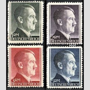 FRIM�RKER TYSK RIGE: 1942 | AFA 804-07 | Suppleringsv�rdier - 1 - 5 mk. - Postfrisk