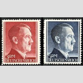 FRIM�RKER TYSK RIGE: 1942 | AFA 806-07 | Suppleringsv�rdier - 3 og 5 mk. - Postfrisk