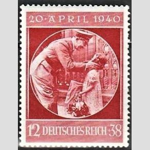 FRIM�RKER TYSK RIGE: 1940 | AFA 739 | Hitlers 51 �rs f�dselsdag - 12 + 38 pf. - Postfrisk