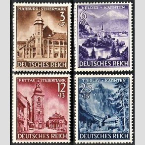 FRIM�RKER TYSK RIGE: 1941 | AFA 797-800 | K�rnten og Steiermark - 3+7 - 25+15 pf. i s�t - Postfrisk