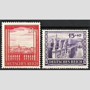 FRIM�RKER TYSK RIGE: 1941 | AFA 795,796 | Wien messe. - 12 + 15 pf. + (8,10 pf.) - Postfrisk
