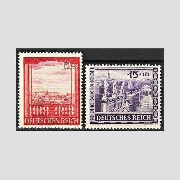 FRIMRKER TYSK RIGE: 1941 | AFA 795,796 | Wien messe. - 12 + 15 pf. + (8,10 pf.) - Postfrisk