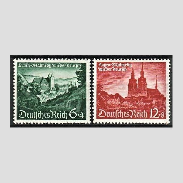 FRIMRKER TYSK RIGE: 1940 | AFA 743,744 | Genforening - 6 + 12 pf. + (4,8 pf.) - Postfrisk