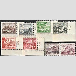 FRIM�RKER TYSK RIGE: 1939 | AFA 725-33 | N�dhj�lp - 3 - 40 pf. minus 25 pf. + (2-35) pf. - Postfrisk