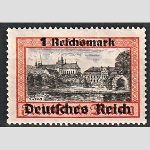 FRIM�RKER TYSK RIGE: 1939 | AFA 723 | Danzig med overtryk - 1 rm./1 g. - Postfrisk