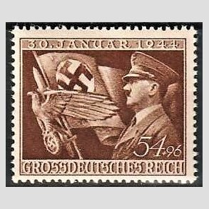 FRIM�RKER TYSK RIGE: 1944 | AFA 860 | 30. januar - 54 + 96 pf. brun - Postfrisk